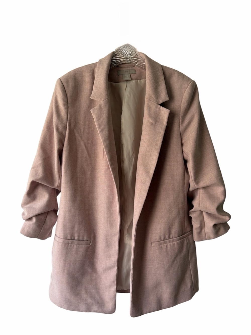 H&M Dusty Pink Open-Front Blazer